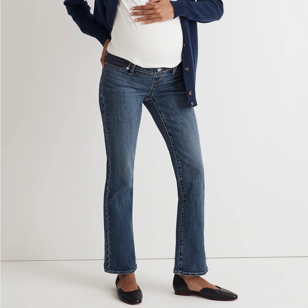 Madewell Maternity Side-Panel Kick Out Crop